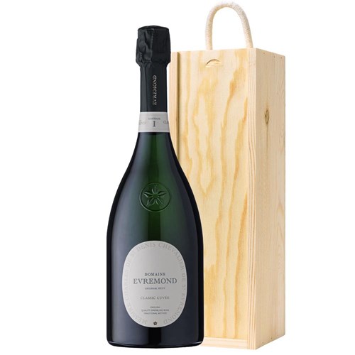 Domaine Evremond Classic Cuvee English Sparkling 75cl In Pine Wooden Gift Box